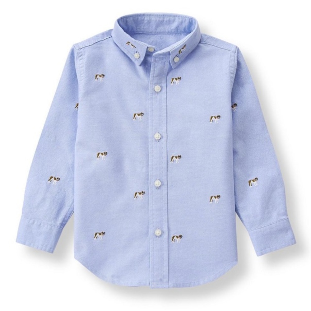 LIKE NEW Janie and Jack Embroidered Dog Shirt
